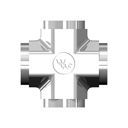 World Wide Fittings Pipe Cross Stainless Steel 565206060606SS